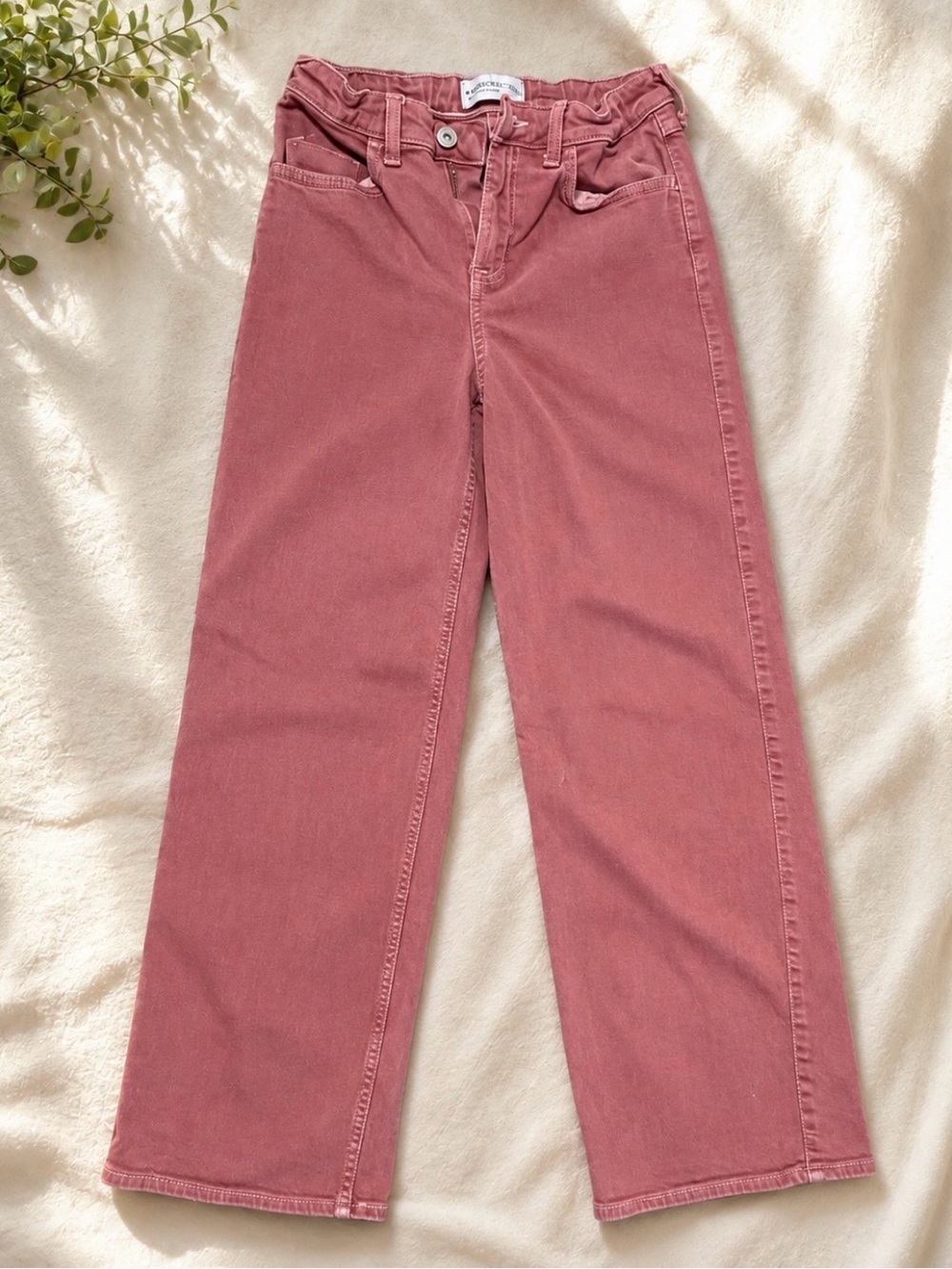 abercrombie kids Rose-Mauve Straight-Leg Jeans